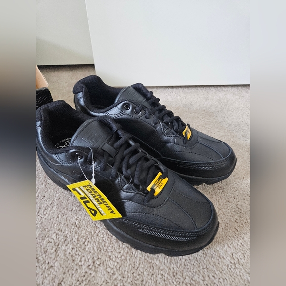 NEW IN BOX Fila Memory Workshift Slip Resistant Men's Shoes Black US Size 10.5 - Picture 8 of 11